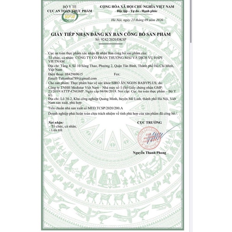 Siro Hết Biếng Ăn_BABYPLUS_FreeShip_ Giúp Bé Ăn Ngon, Tiêu Hóa Tốt, Tăng Đề Kháng