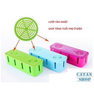 Hộp đựng ổ cắm điện nhựa, hộp dây điện an toàn cho bé có lỗ thông gió, chống điện giật trẻ em GD69-HDDN