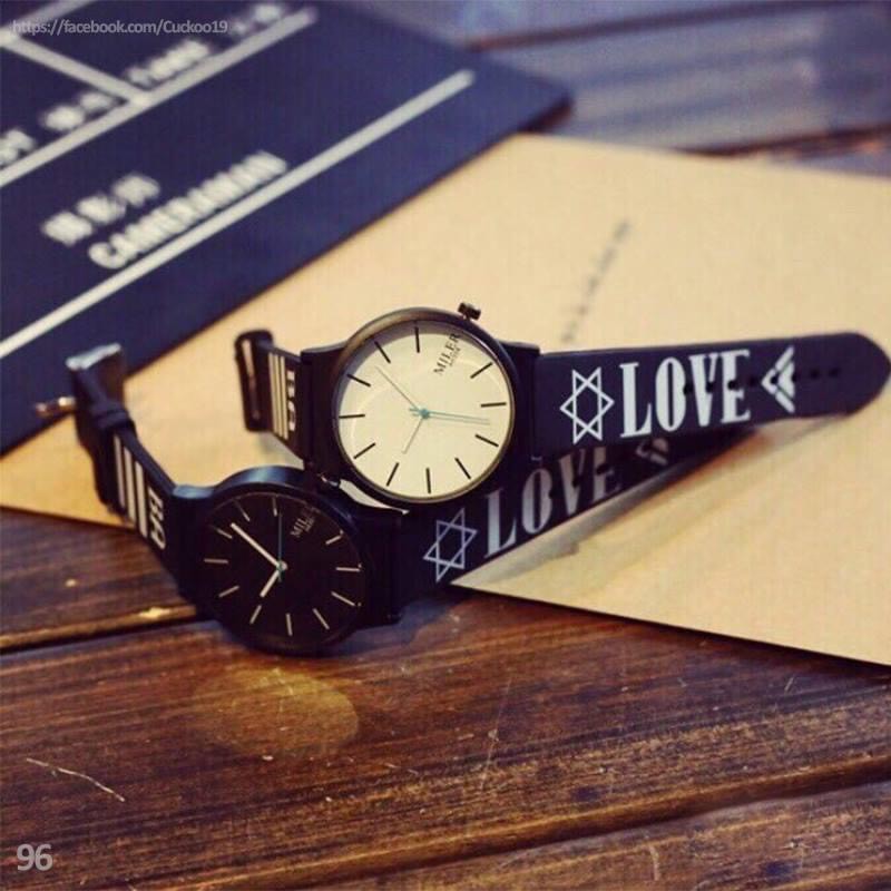 Đồng Hồ Cặp Nam Nữ MILER LOVE Dây Cao Su Trẻ Trung Năng Động
