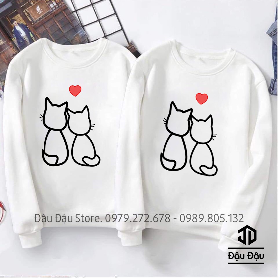 { trùm sỉ } ÁO NỈ CẶP ĐÔI THU ĐÔNG TAY DÀI SIÊU ĐẸP, ÁO NỈ HOODIE THIẾT KẾ