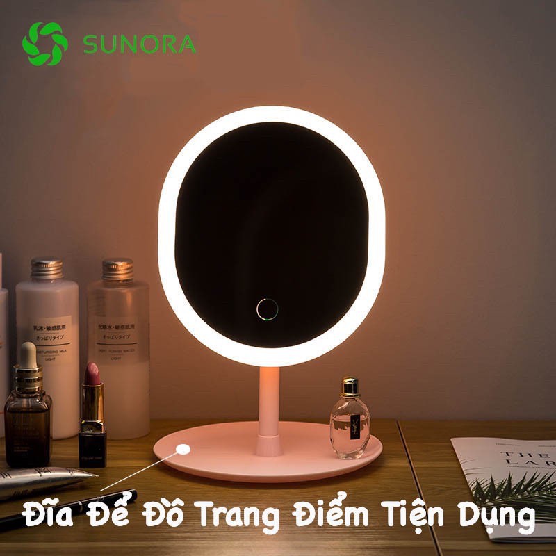 Gương Trang Điểm Để Bàn Đèn Led Gấp Gọn SUNO