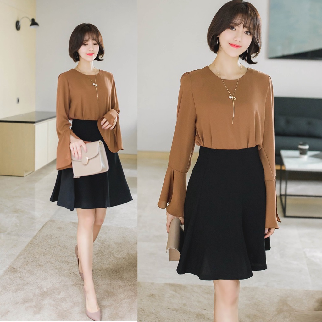 Chân váy chữ A Cao Cấp đẹp Lãng mạn style Hàn Quốc SK2104 KRfashion | BigBuy360 - bigbuy360.vn