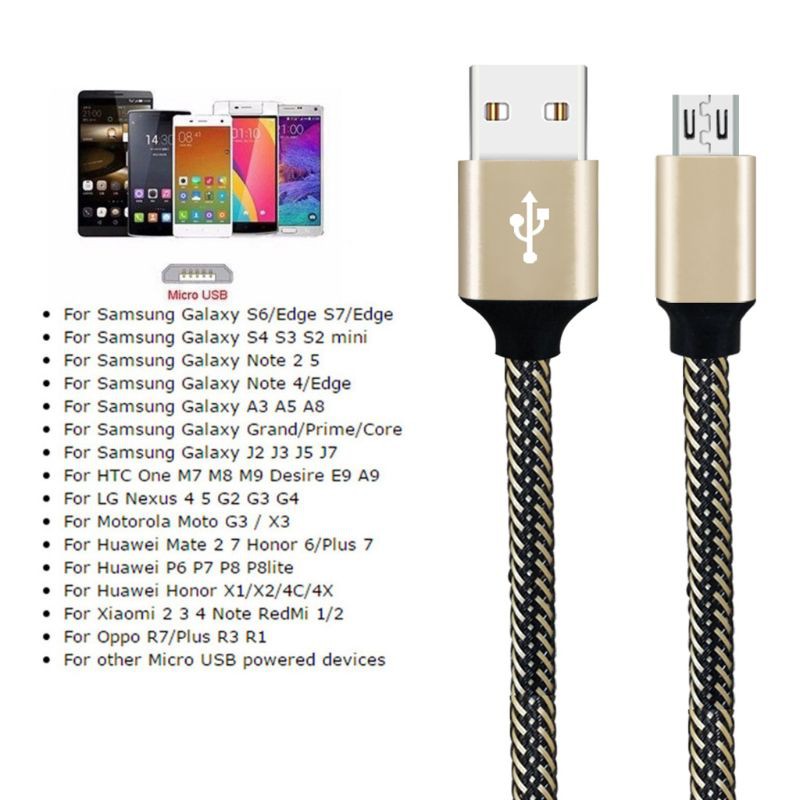 Cáp Sạc Nhanh Wili 3a Cổng Micro Usb Cho Điện Thoại Máy Tính Bảng Android