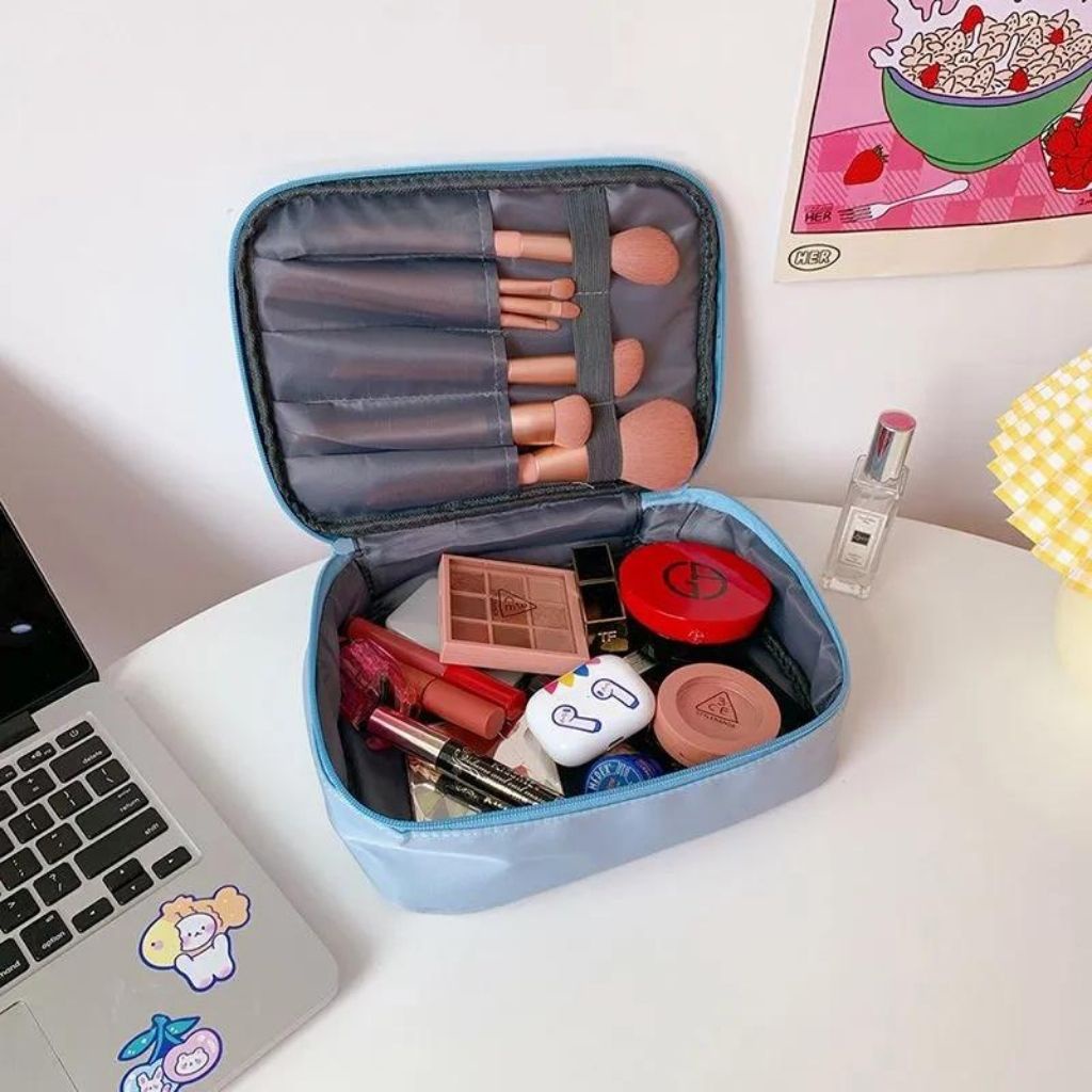 Túi đựng mỹ phẩm hình chữ nhật hoạt hình ulzzang
