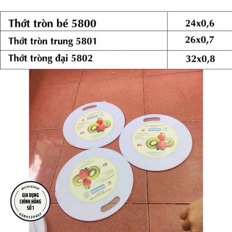 [FREESHIP] Thớt Nhựa Tròn 3 Size Loại Dày- Mỏng Nhựa Kháng Khuẩn Chất Lượng Cao