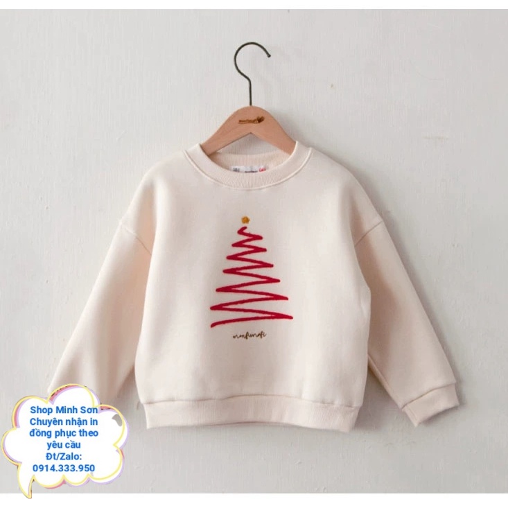 ÁO NỈ BÔNG SWEATER CÂY THÔNG NOEL, ÁO NỈ ĐÔI  LOẠI 1 ĐỦ MÀU ĐỦ SIZE