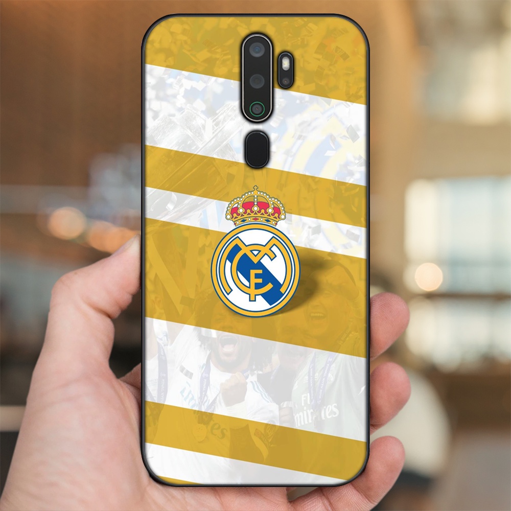 Ốp lưng Oppo A5 2020, A9 2020 viền đen in hình Real Madrid
