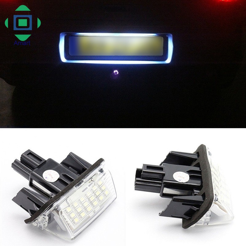 Set 2 đèn biển số 18 bóng Led cho xe Toyota Camry Yaris Corolla Fielder