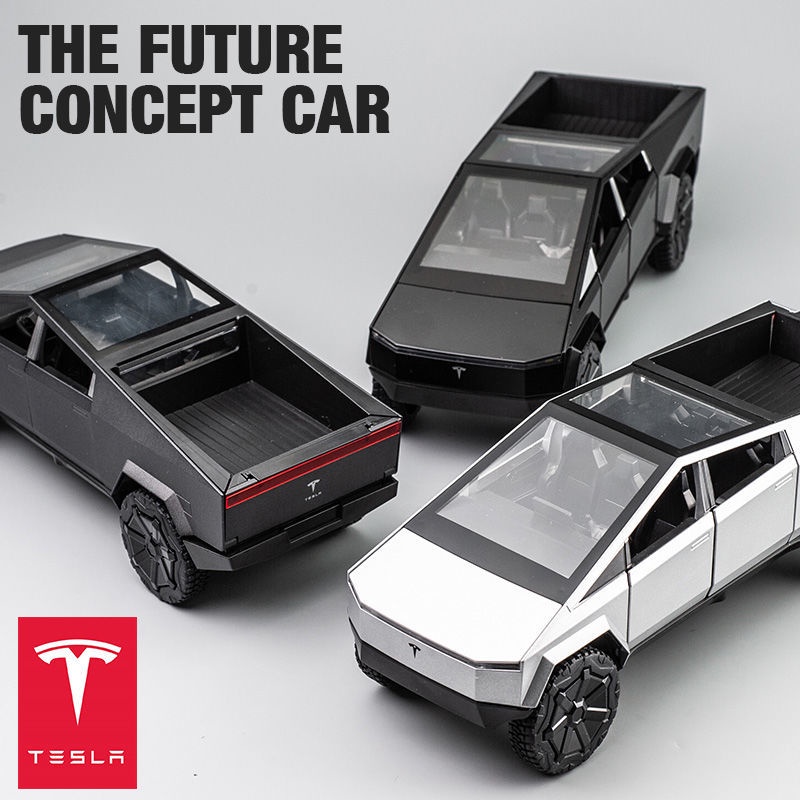 Mô Hình Xe Hơi tesla cyber concept Bằng Hợp Kim Tỉ Lệ 1: 24