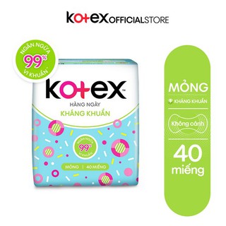 Băng vệ sinh Kotex hằng ngày kháng khuẩn 40 miếng
