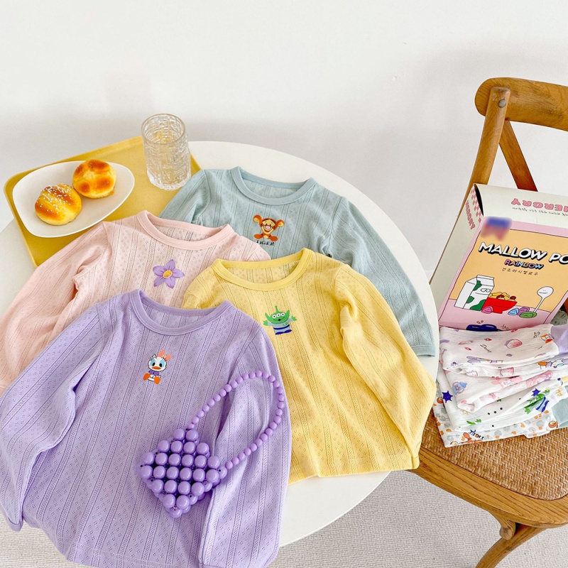 Bộ Đồ Lót Cotton Thoáng Khí Phong Cách Xuân Thu Mới Cho Bé Trai Và Gái