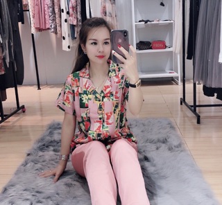 Bộ lụa satin phối