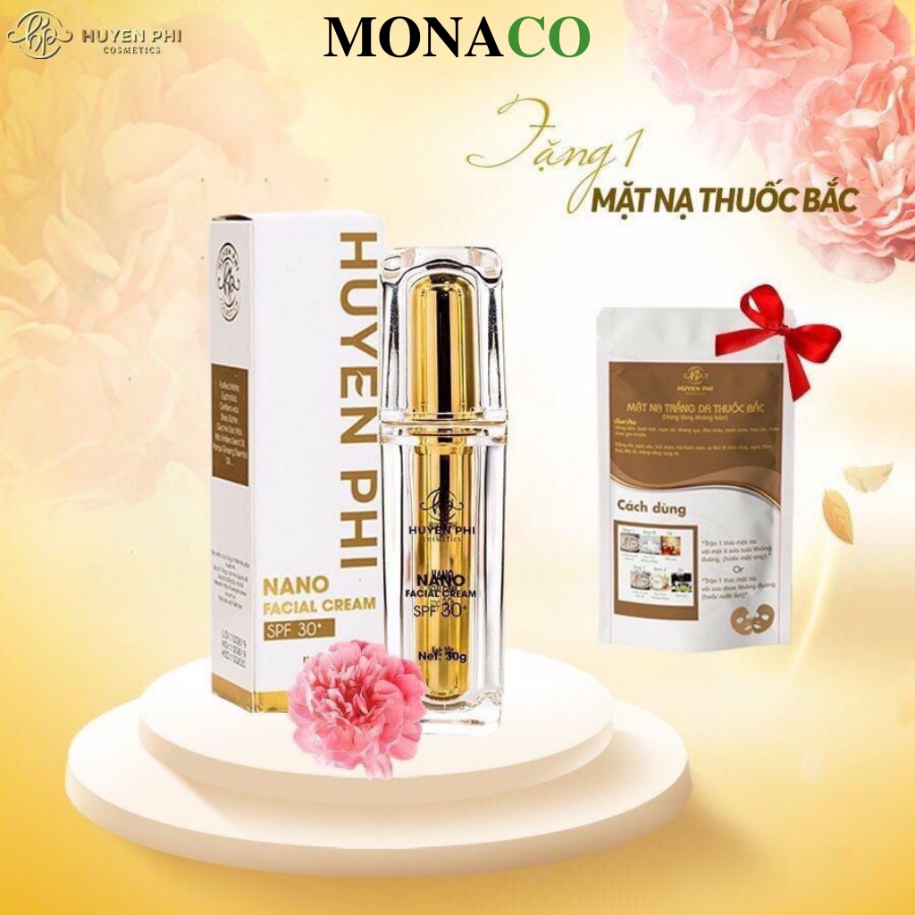 Kem face nano Huyền Phi , kem trang điểm 50g dưỡng trắng dưỡng ẩm căng mướt da