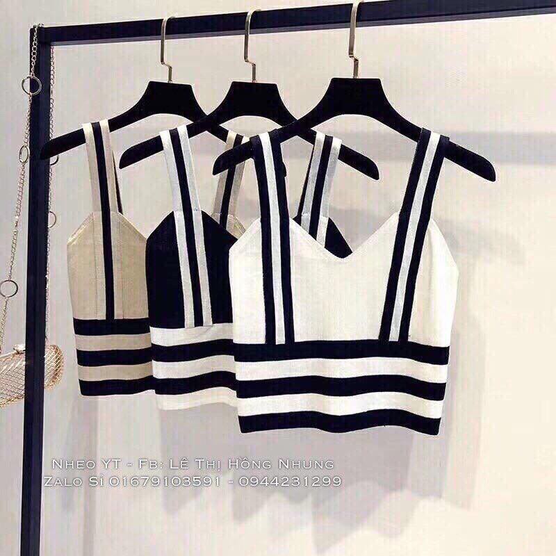 Áo croptop len dệt kim