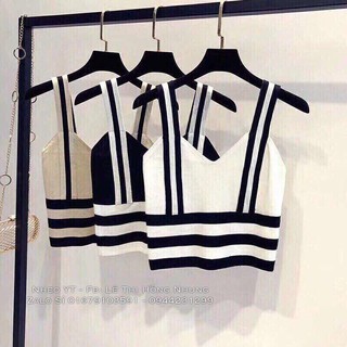 Áo croptop len dệt kim