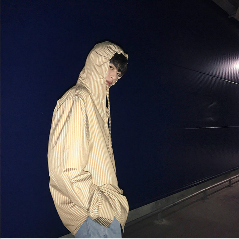 Áo khoác tay dài phối họa tiết kẻ sọc thời trang phong cách vintage cho nam | BigBuy360 - bigbuy360.vn