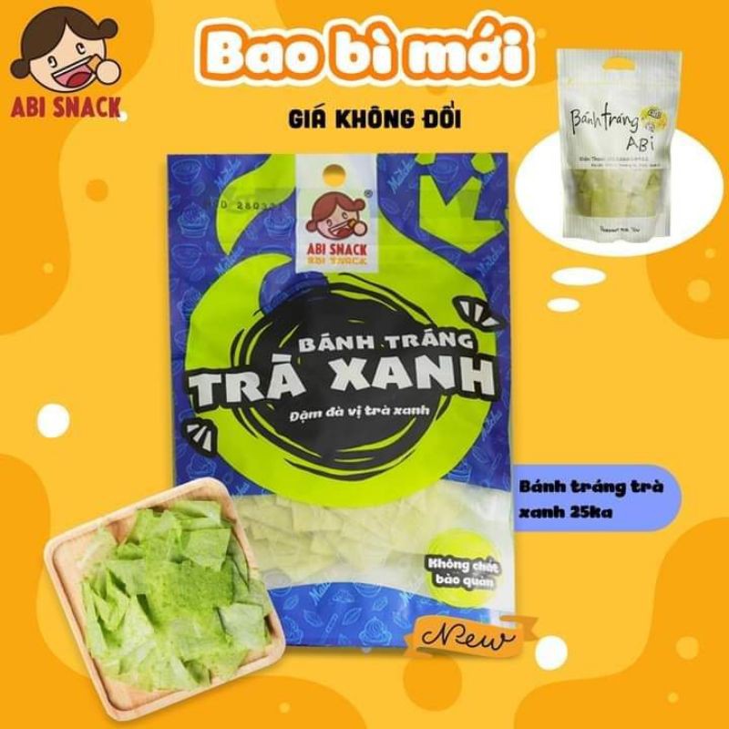 Bánh Tráng Abi Vị Matcha Abi Snack ❤Freeship❤️ Bánh Ăn Vặt Hot Hit