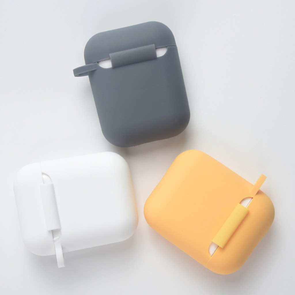 Vỏ Bảo Vệ Hộp Sạc Tai Nghe Airpods 1 / 2 Bằng Silicon Chống Bụi / Trầy Xước Tiện Dụng