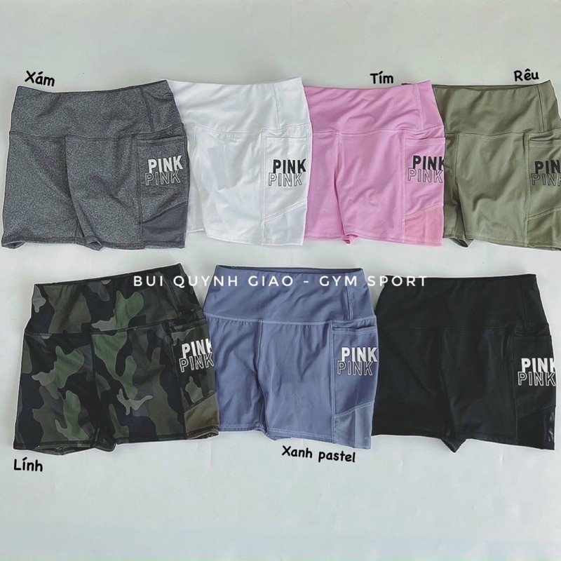 quần short pink gym, yoga, thể thao