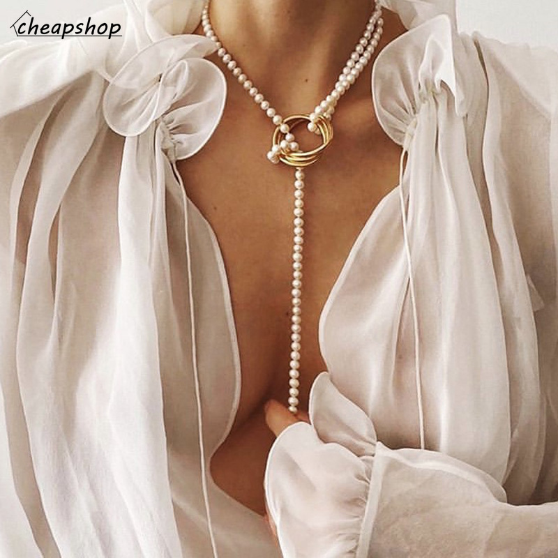 iF YOU Vòng Cổ Choker Đính Ngọc Trai Sang Trọng Cho Nữ