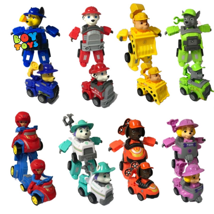 Đồ chơi chó cứu hộ Paw Patrol lắp ráp biến hình 2 trong 1, đồ chơi cho bé thảo sức vui chơi và lắp ghép (mẫu lẻ túi)