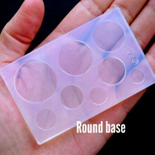 SHAKER GLOBE Khuôn silicone cầu rỗng đổ resin gel top giọt sương nail charm