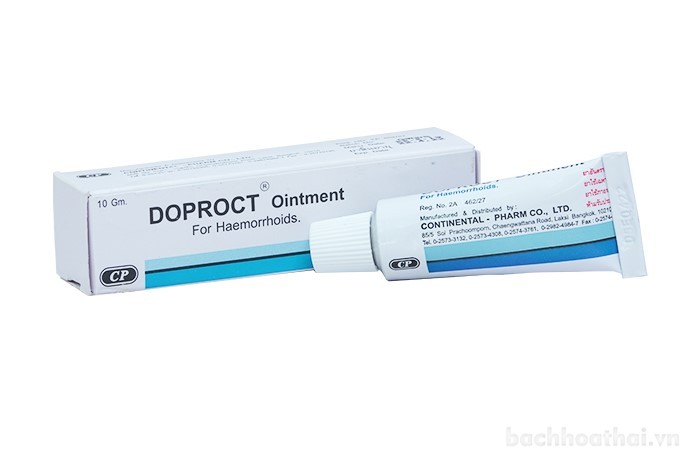 Kem bôi trĩ nội, ngoại, ngứa hậu môn Doproct Ointment For Haemorrhoids