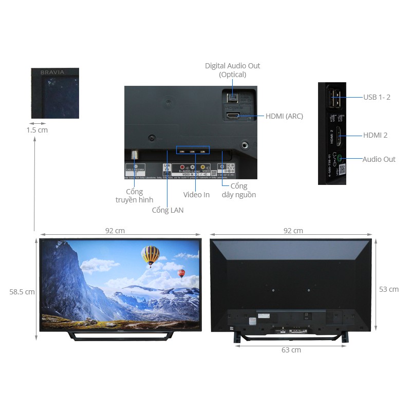 Internet Tivi Sony 48 inch KDL-48W650D