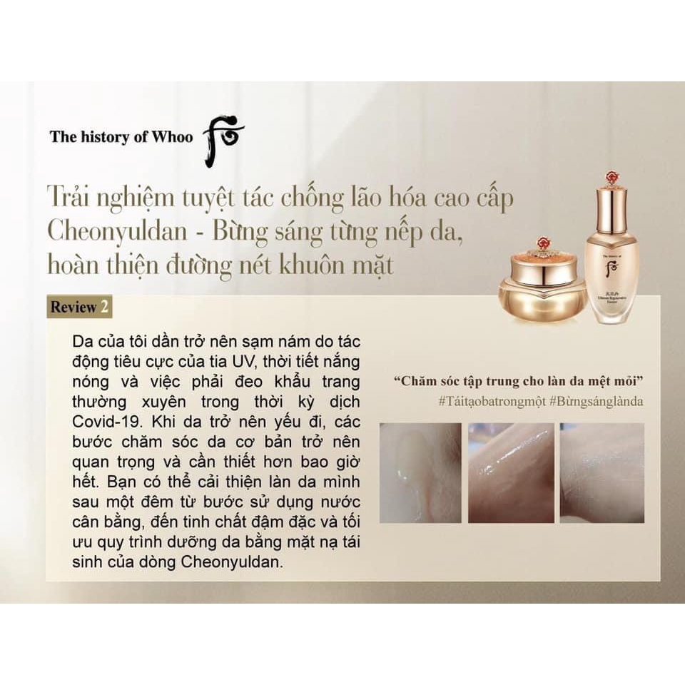 Combo 10 gói Kem dưỡng Whoo tái sinh chống lão hóa Cheonyuldan Ultimate Regenerating Cream đậm đặc_LINH KOREA