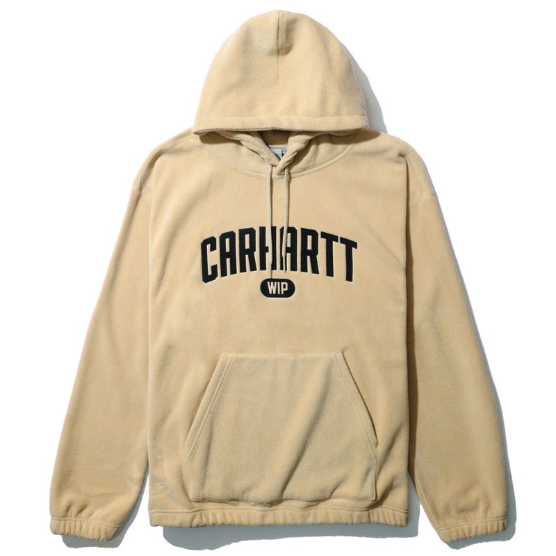 CARHARTT Áo hoodie lông cừu 21fw dáng rộng in chữ logo thời trang 202009f cho nam và nữ