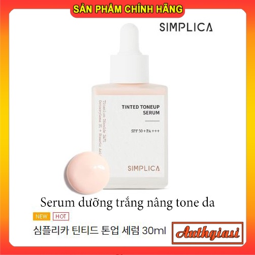 Serum tinh chất SIMPLICA Tinted Toneup dưỡng trắng nâng tone da