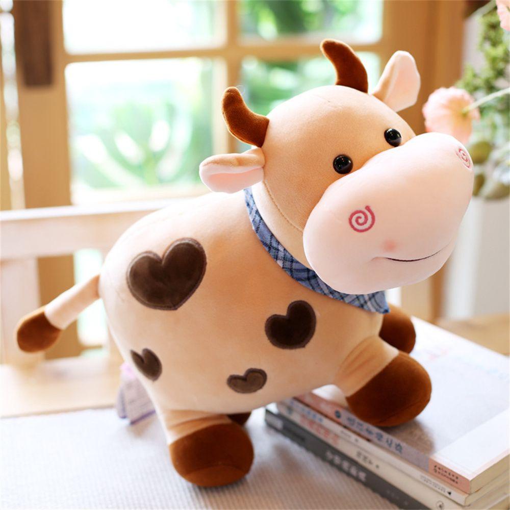 LILYES Bò Sữa Nhồi Bông Mềm Mại Trang Trí Nhà Cửa