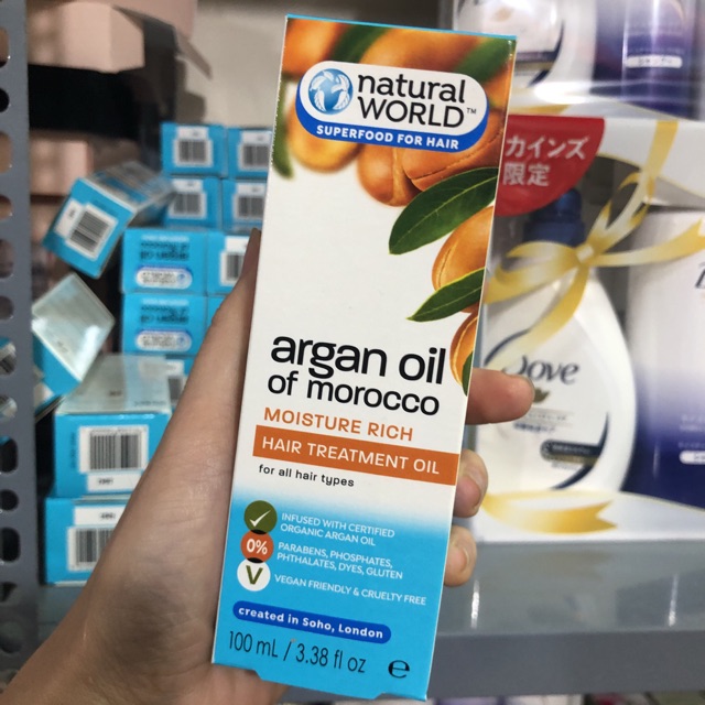 Tinh dầu dưỡng tóc ARGAN OIL of MOROCCO (100ml) hàng UK - Sale 80%