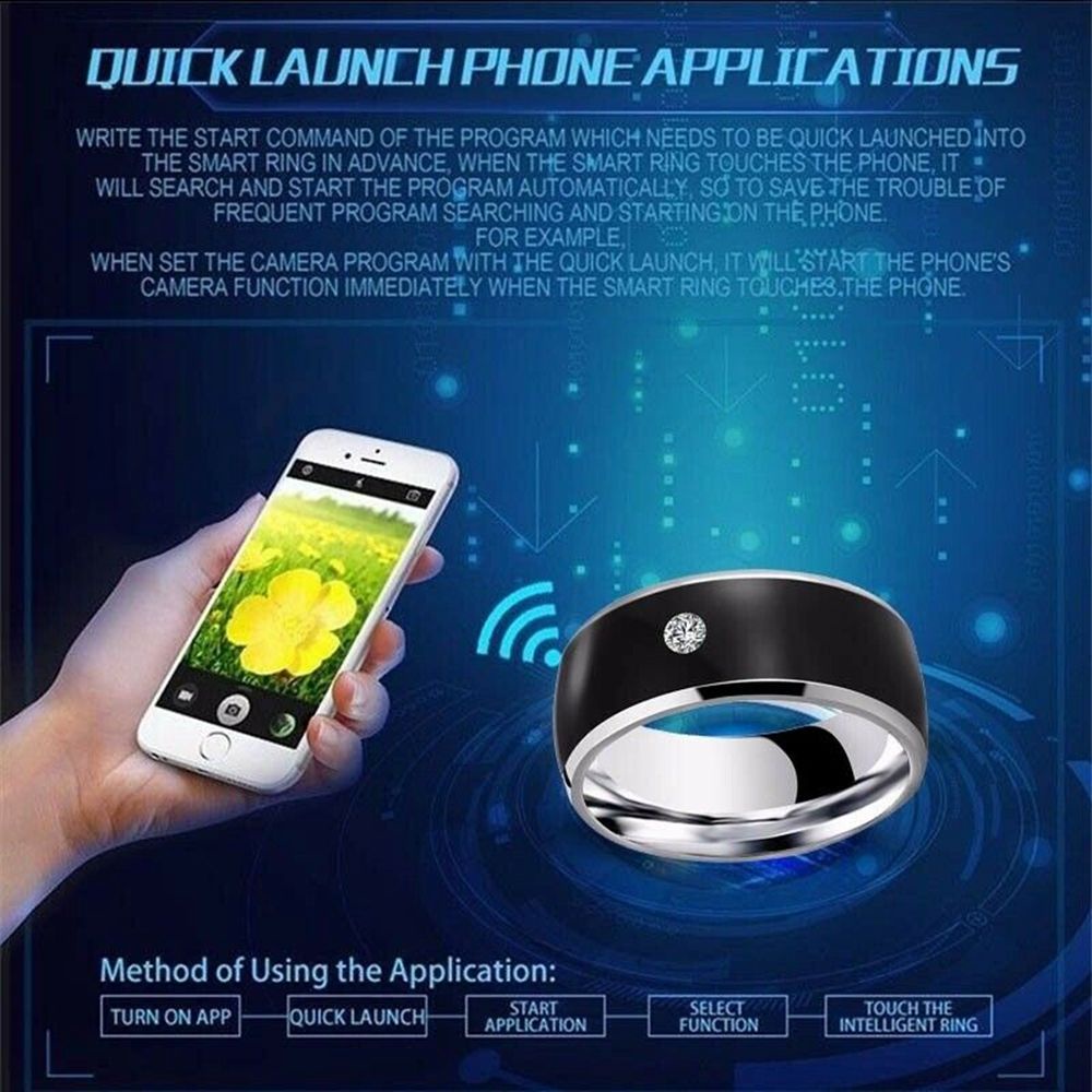 Nhẫn Đeo Tay Thông Minh Nfc Chống Nước Đa Năng Nhiều Màu Thời Trang Cho Điện Thoại Android