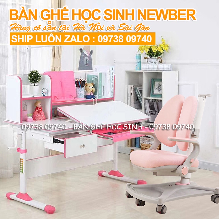 Bộ bàn học sinh thông minh chống gù, chống cận Newber G510 - Bàn ghế chống gù 110cm