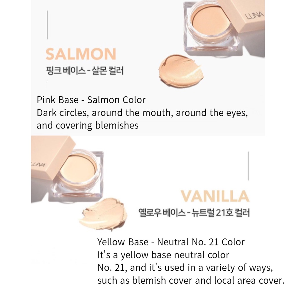 Kem che khuyết điểm 7g / 2 Loại Tùy Chọn Phong Cách Hàn Quốc luna conceal