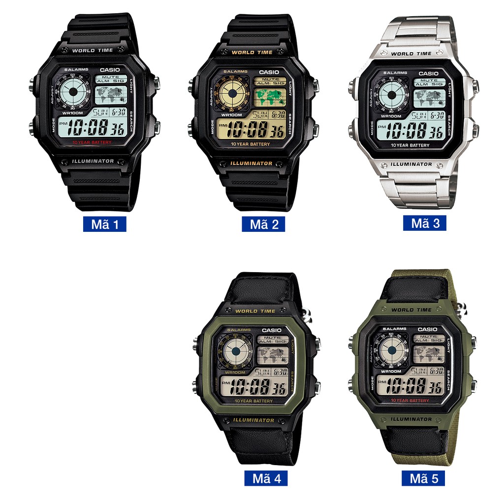 Đồng hồ nam Casio Standard chính hãng Anh Khuê AE-1200 Series