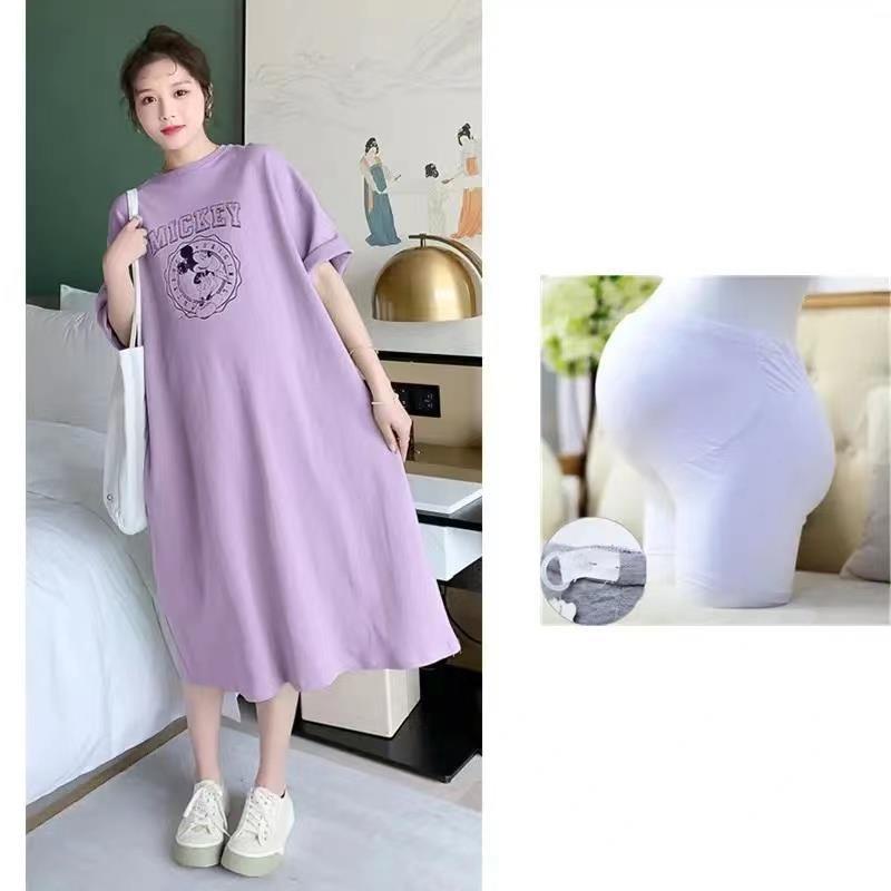 Đầm Ngắn Tay Dáng Rộng Thời Trang Dành Cho Bà Bầu