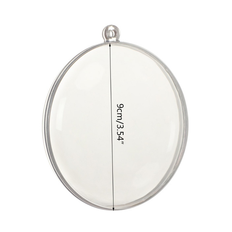 Set 5 Trái Châu Bằng Nhựa Trong Suốt 3.5 Inch Dùng Trang Trí Cây Thông Giáng Sinh DIY