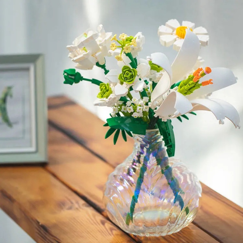 Khối Lắp Ráp Hoa Hồng 3D DIY Sáng Tạo