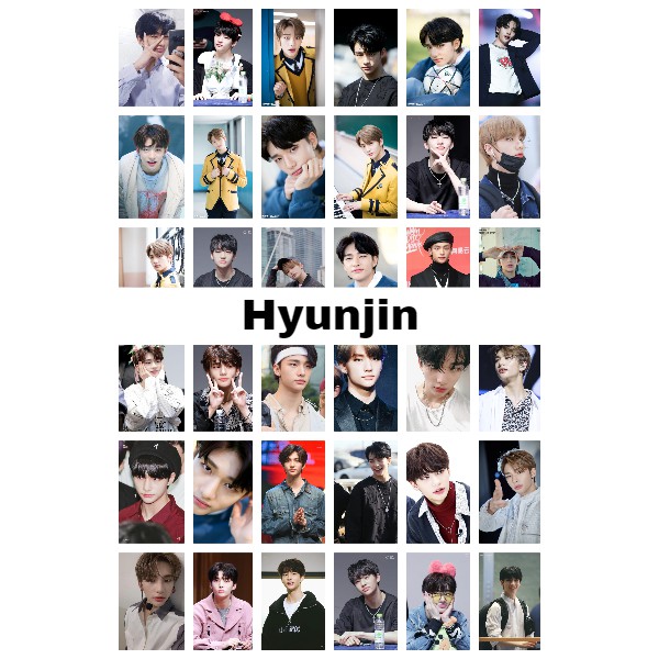 Lomo card 54 ảnh thành viên Stray Kids - Hyunjin
