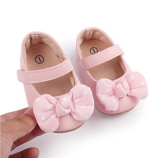 Giày búp bê đính nơ đế mềm
