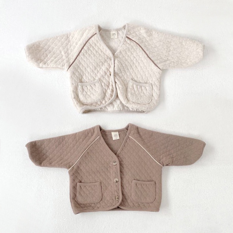 Áo khoác Cotton chần bông phong cách Hàn Quốc thời trang mùa thu mới cho bé