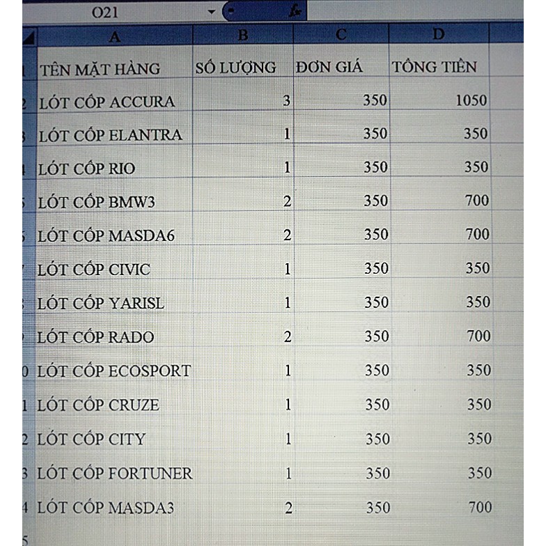 Lót cốp nhựa trên oto - giá rẻ sập sàn