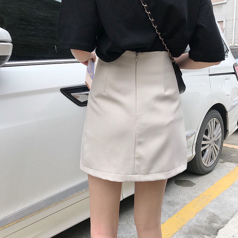 Chân váy chữ a ngắn lưng cao xẻ tà LAMODE, chân váy công sở ngắn có quần bên trong | BigBuy360 - bigbuy360.vn