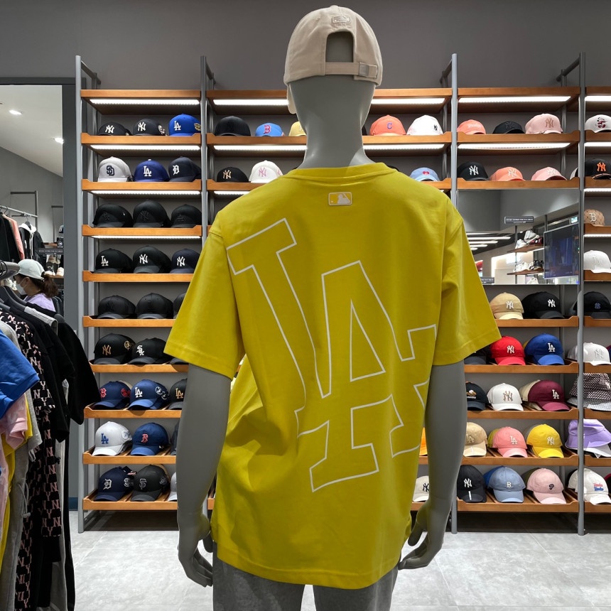 Áo thun MLB tay ngắn cổ tròn dáng rộng in chữ NY thời trang mùa xuân unisex 31TS3