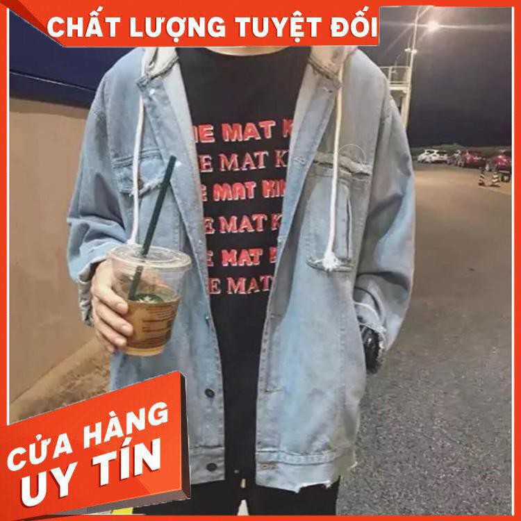 Nhập WAP11 giảm 20k đơn từ 200k - Khoác Jean nón xám cho nam và nữ