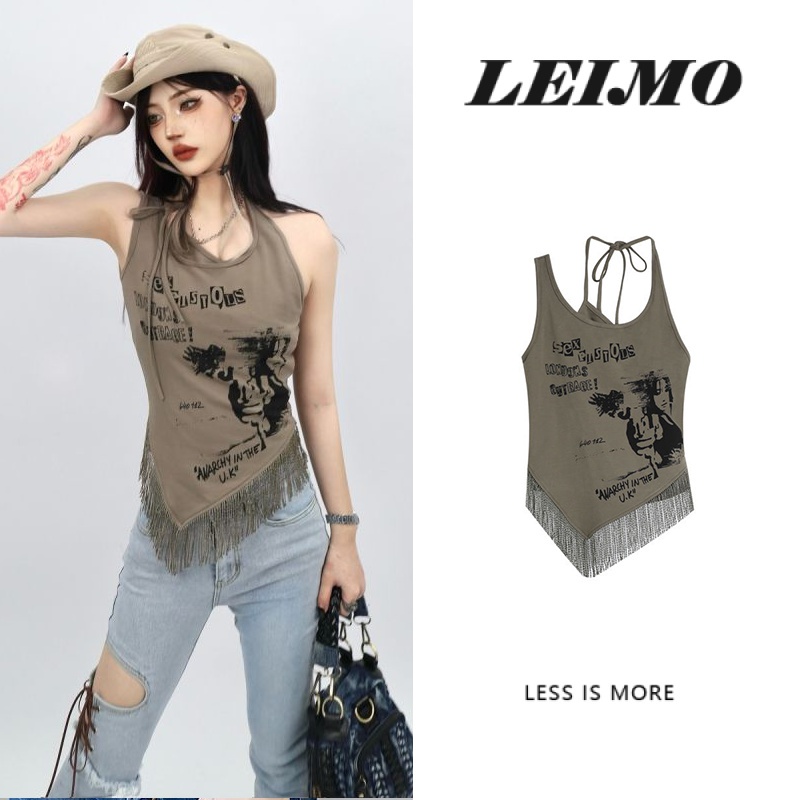 Áo Sát Nách Kiểu Retro Mỹ Thời Trang Mùa Hè Cho Nữ Sinh