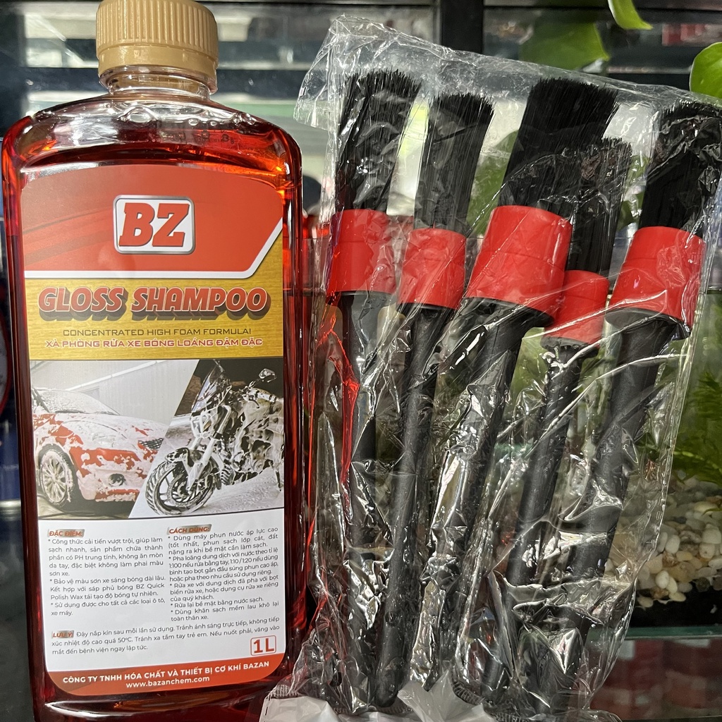 Nước Rửa Xe BZ, Xà Bông BZ Kèm Cọ Rửa Xe Và Bao Tay Rửa Xe, Khăn Lau Đa Năng