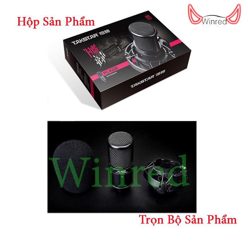 Mic thu âm takstar pc k220 phiên bản mới chính hãng chạy nguồn 48V hỗ trợ thu âm livestream và karaoke ♥️♥️